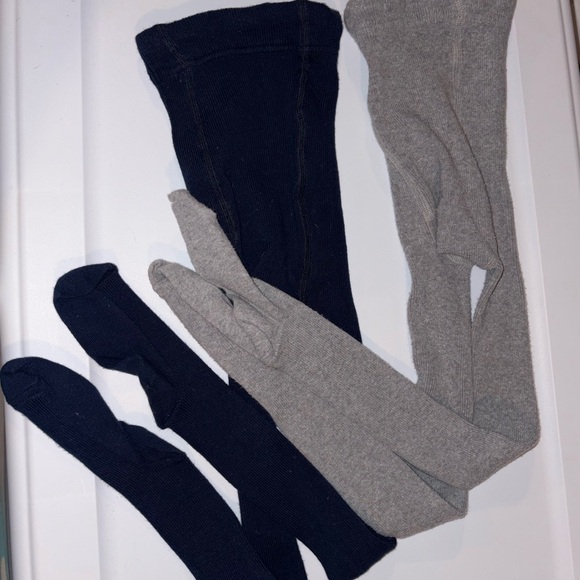 Hanna Andersson 2-Pack Ribbed Footed Tights - Picture 1 of 4